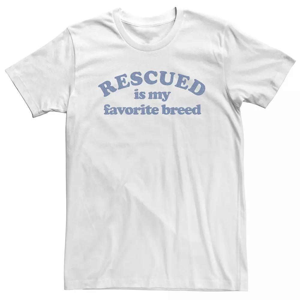 Big & Tall Trendy Rescued Is My Favorite Breed Graphic Tee, Men's,  Product Image