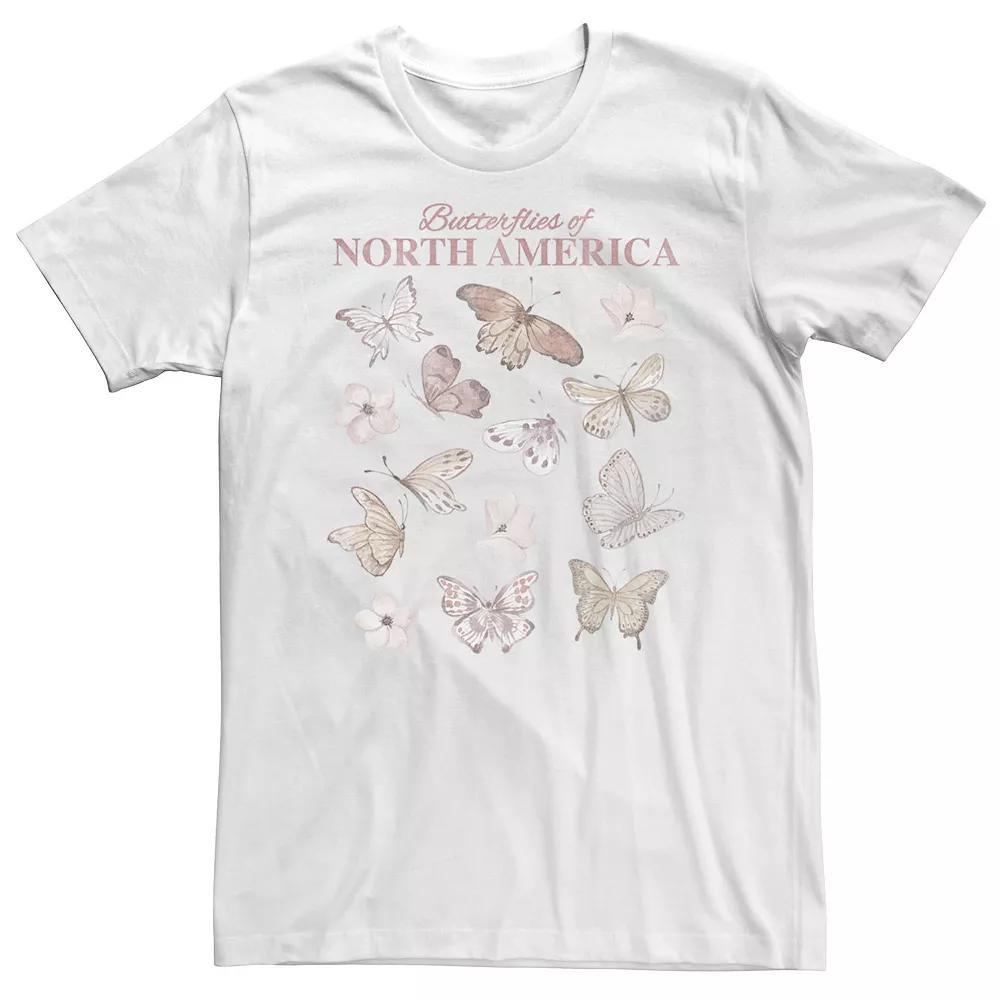 Big & Tall Trendy North American Butterfly Chart Tee, Men's,  Product Image