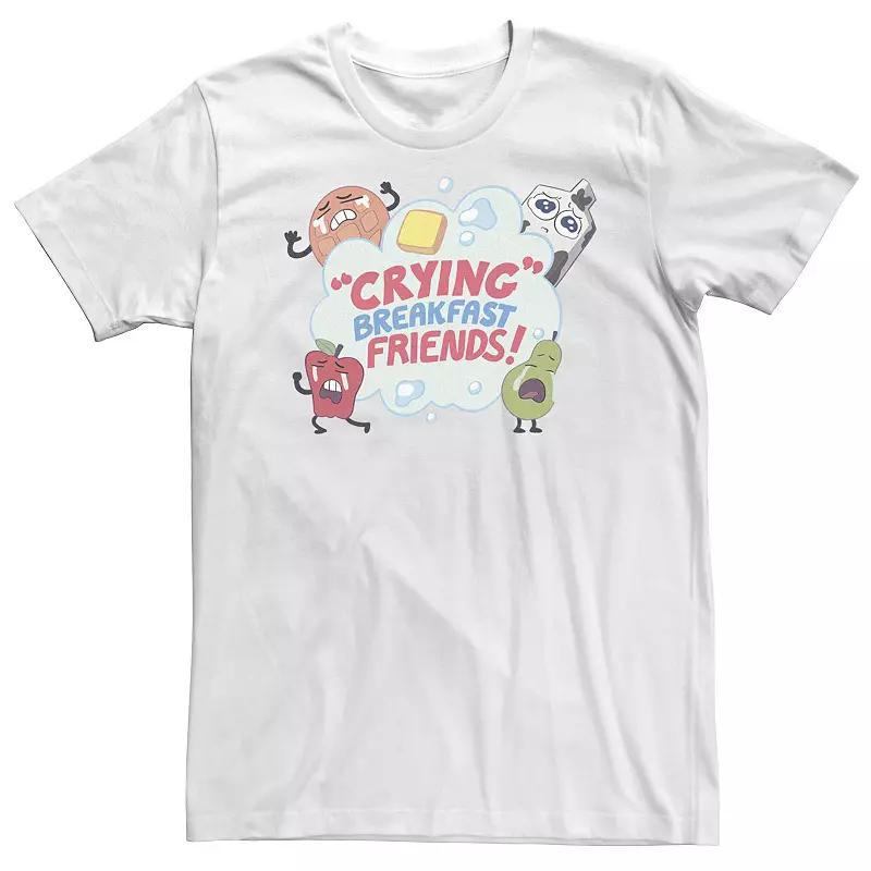 Big & Tall Cartoon Network Steven Universe Crying Breakfast Friends Tee, Men's, Size: XXL Tall, White Product Image