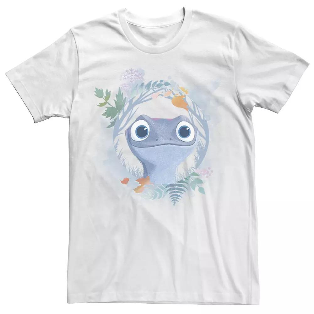 Disney's Frozen Men's 2 Bruni The Salamander Watercolor Portrait Graphic Tee, Size: XXL, White Product Image