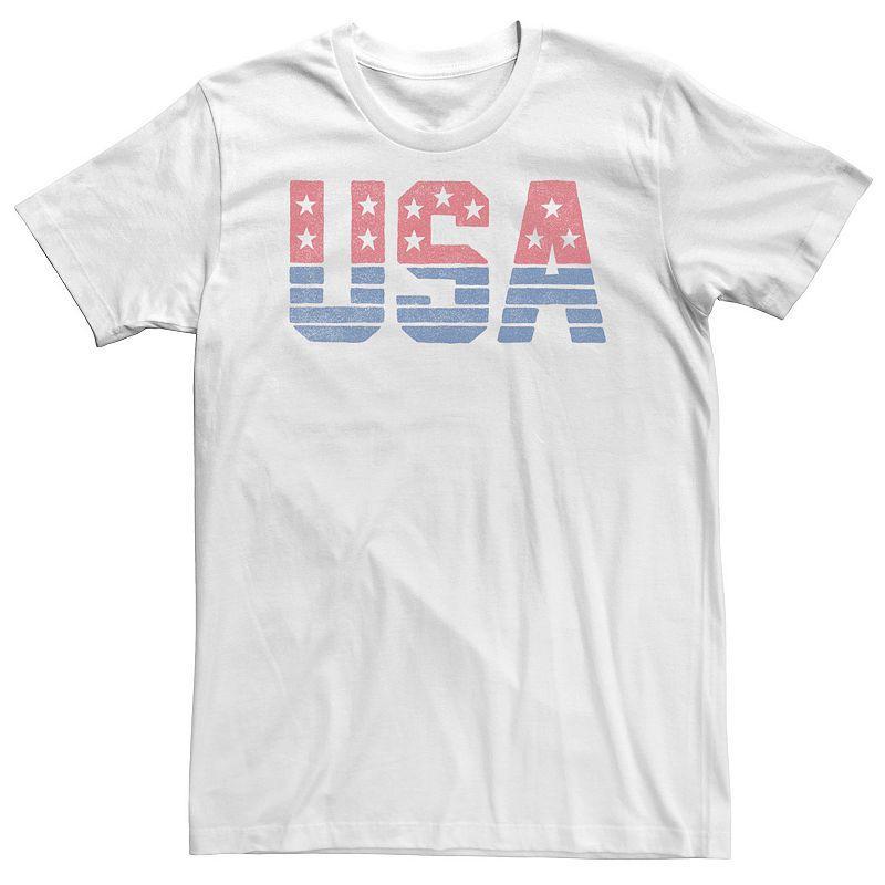 Big & Tall Americana Red, White & Blue USA Stars and Stripes Tee, Men's, Size: XL Tall Product Image