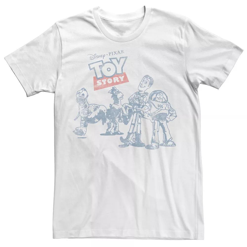 Men's Disney Pixar Toy Story Group Shot Vintage Outlined Portrait Tee,  Product Image