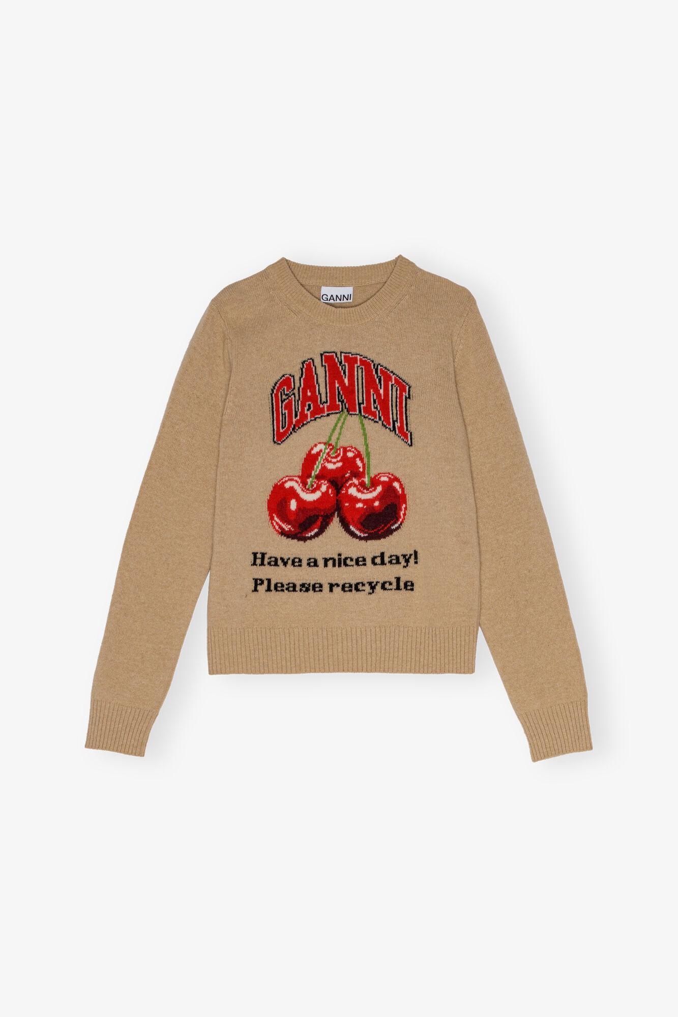Camel Graphic Cherry Sweater Product Image