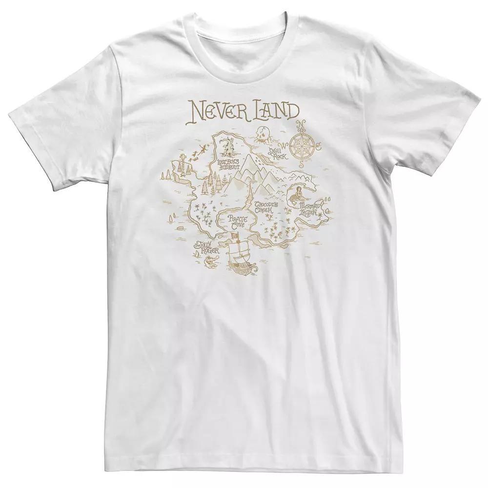 Big & Tall Disney Peter Pan Never Land Map And Compass Tee, Men's,  Product Image