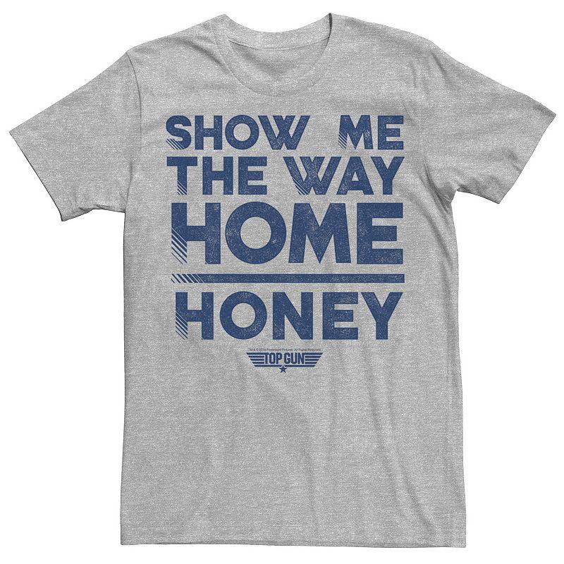 Men's Top Gun Show Me The Way Home Honey Tee, Size: Small, Athletic Grey Product Image