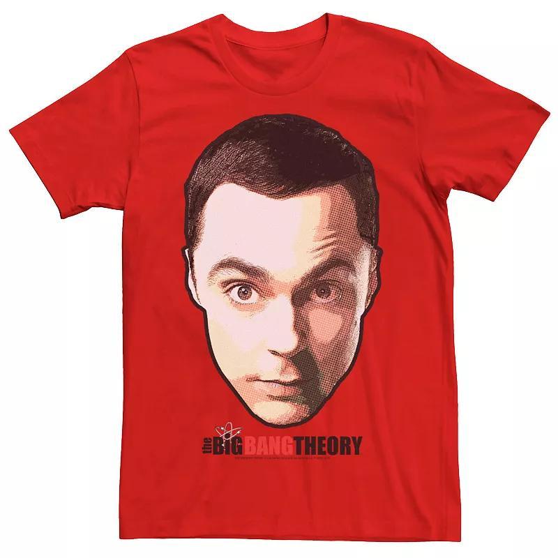 Men's The Big Bang Theory Sheldon Big Face Tee, Size: XL, Red Product Image