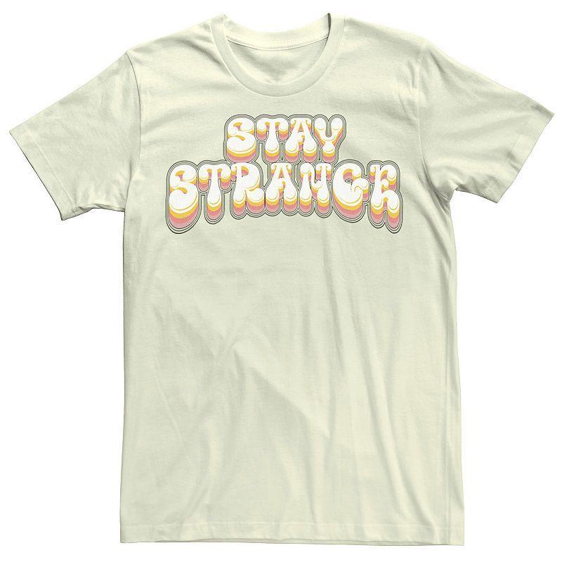 Men's Stay Strange Retro Style Font Tee, Size: Large, Light Blue Product Image