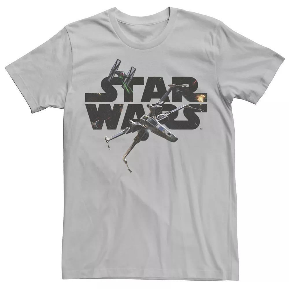 Mens Star Wars Logo Dogfight Episode 7 Tie Fighter Rebels Tee Product Image