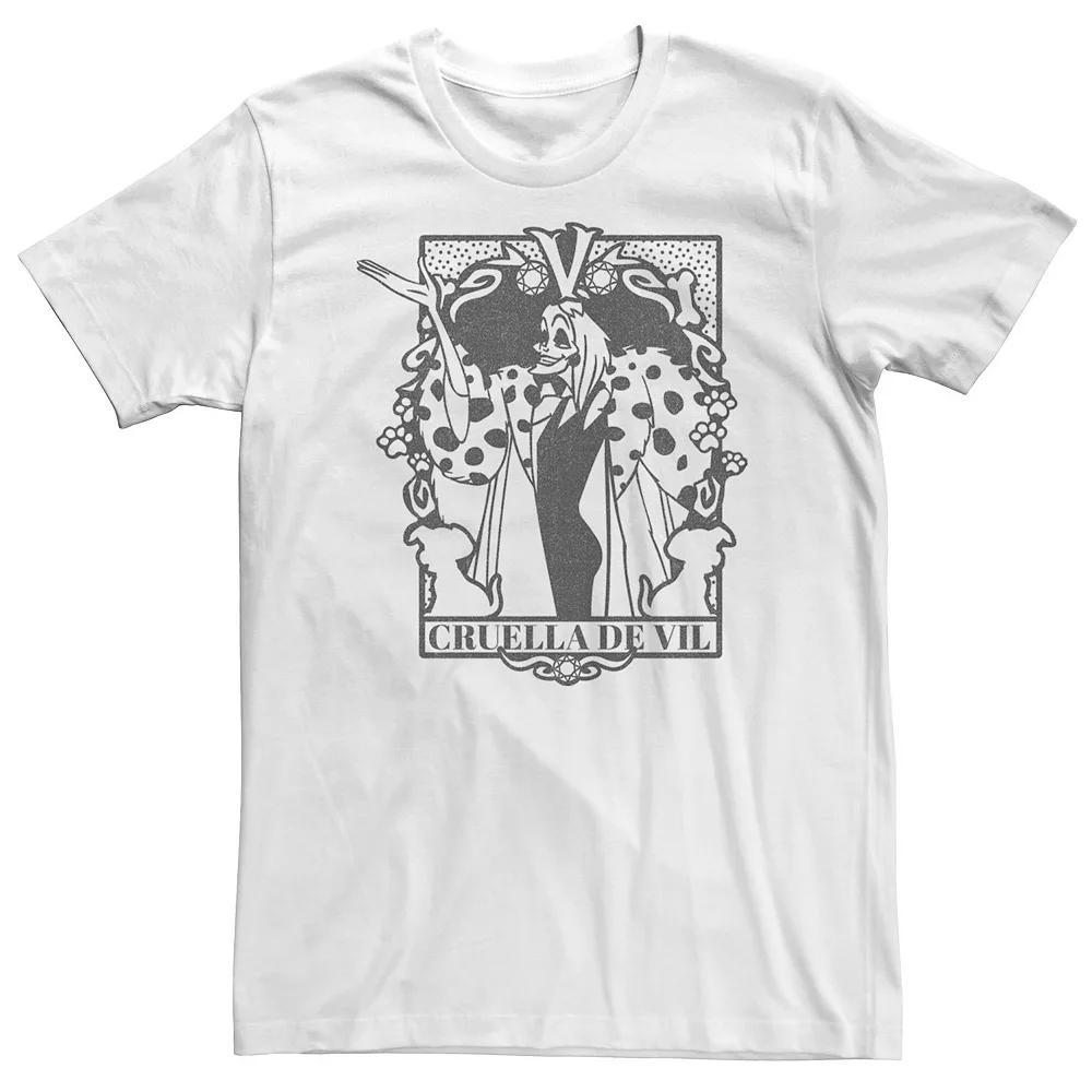 Big & Tall Disney 101 Dalmatians Cruella De Vil Tarot Card Tee, Men's,  Product Image