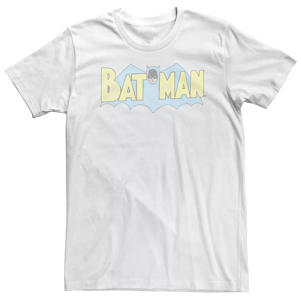 Big & Tall DC Comics Batman Retro Comic Logo Tee, Men's, Size: XXL Tall, White Product Image