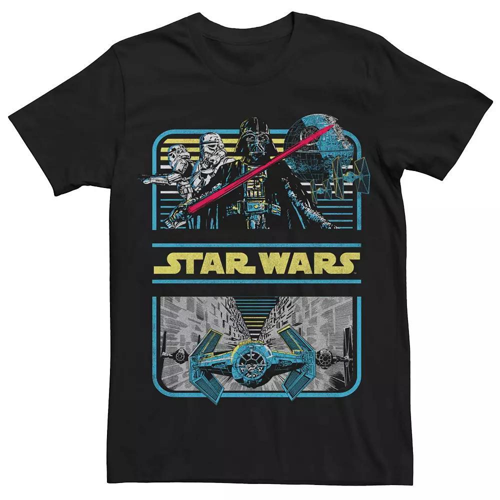 Men's Star Wars Darth Vader Vintage Mash Up Poster Graphic Tee,  Product Image