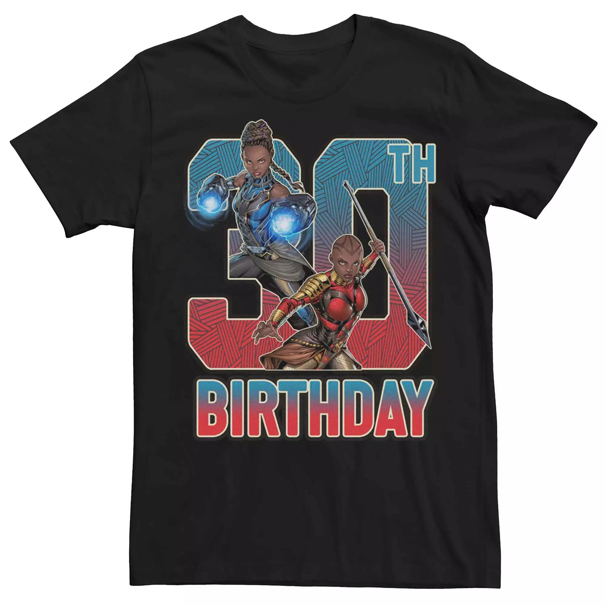 Juniors' Marvel's Shuri Okoye 30th Birthday Tee, Men's, Size: XXL, Black Product Image