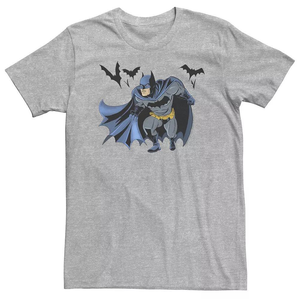 Big & Tall DC FanDome Batman Crouch Portrait Tee, Men's, Size: 4XL Tall, Athletic Grey Product Image