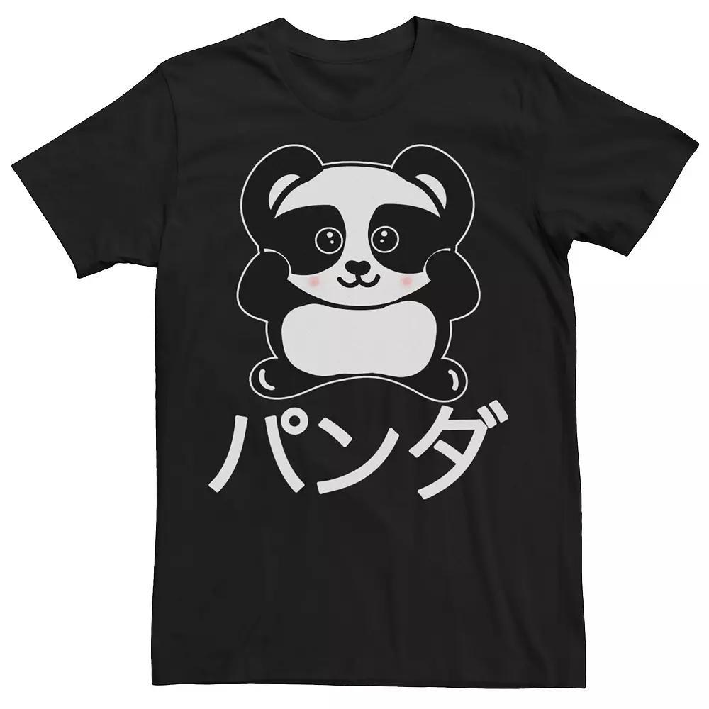 Big & Tall Panda Anime Kanji Tee, Men's, Size: XXL Tall, Black Product Image