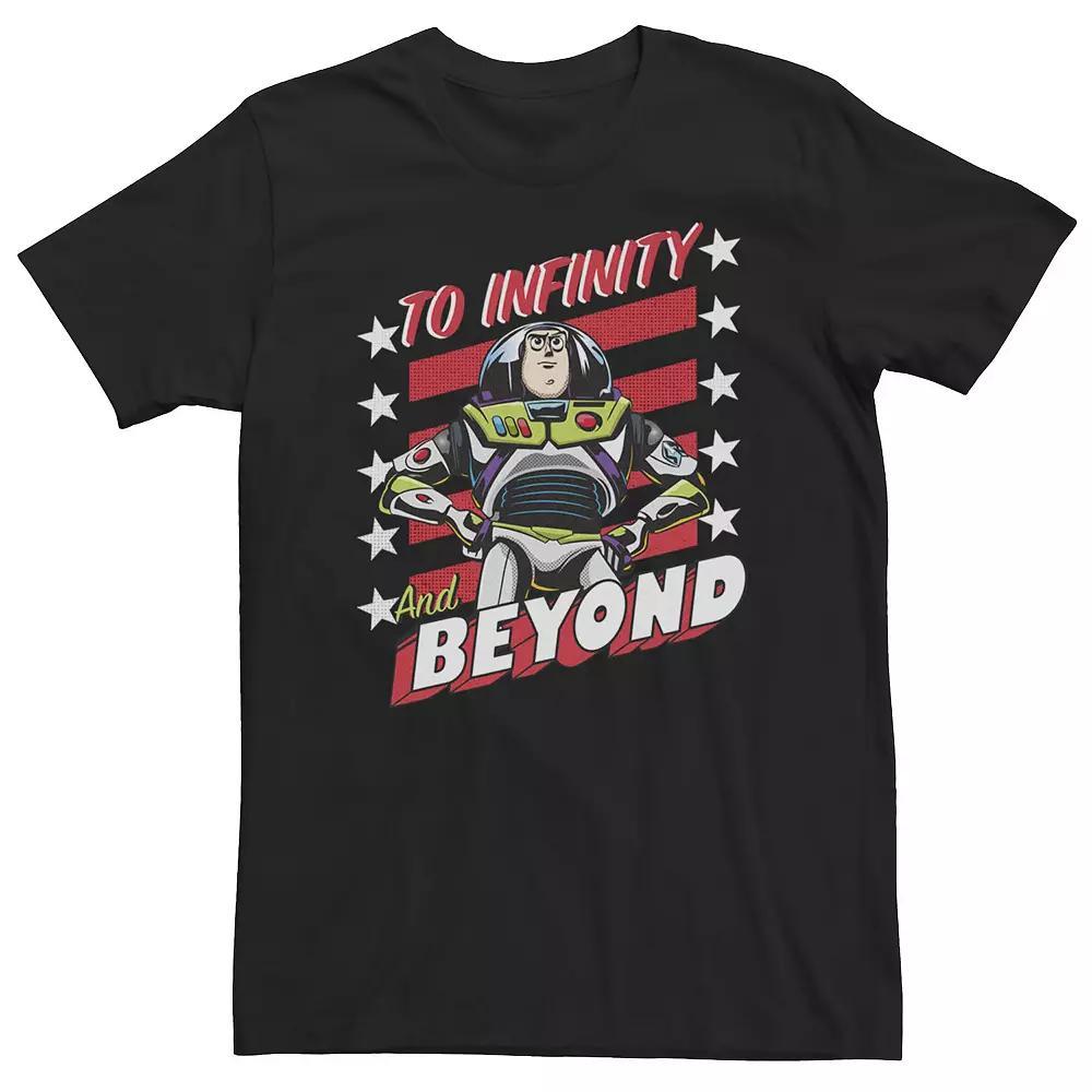 Big & Tall Disney / Pixar Toy Story Buzz Lightyear "To Infinity And Beyond" Poster Tee, Men's, Size: 5XL, Black Product Image