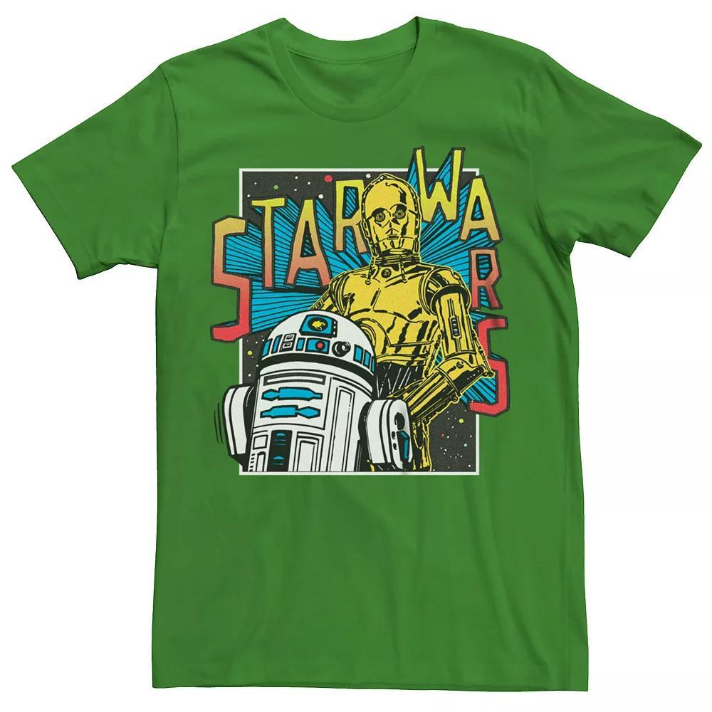 Men's Star Wars C-3PO And R2-D2 Droids Graphic Tee, Size: Small, Kelly Product Image