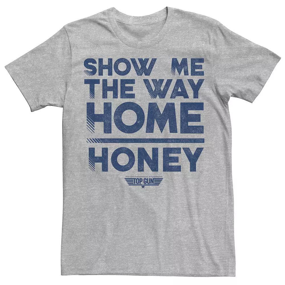 Men's Top Gun Show Me The Way Home Honey Tee, Size: Small, Athletic Grey Product Image