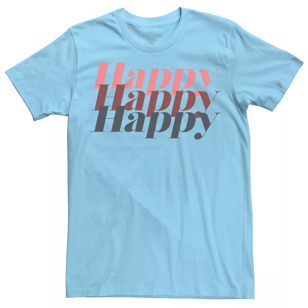 Men's Fifth Sun Happy Text Stack Tee,  Product Image