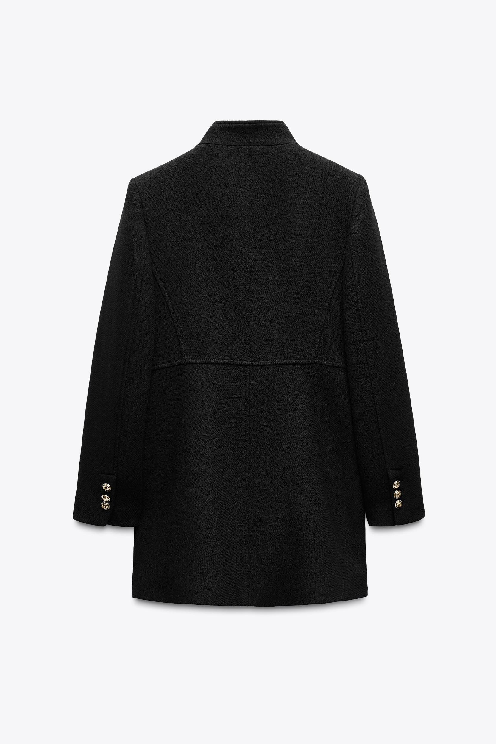 DOUBLE BREASTED WOOL BLEND COAT Product Image
