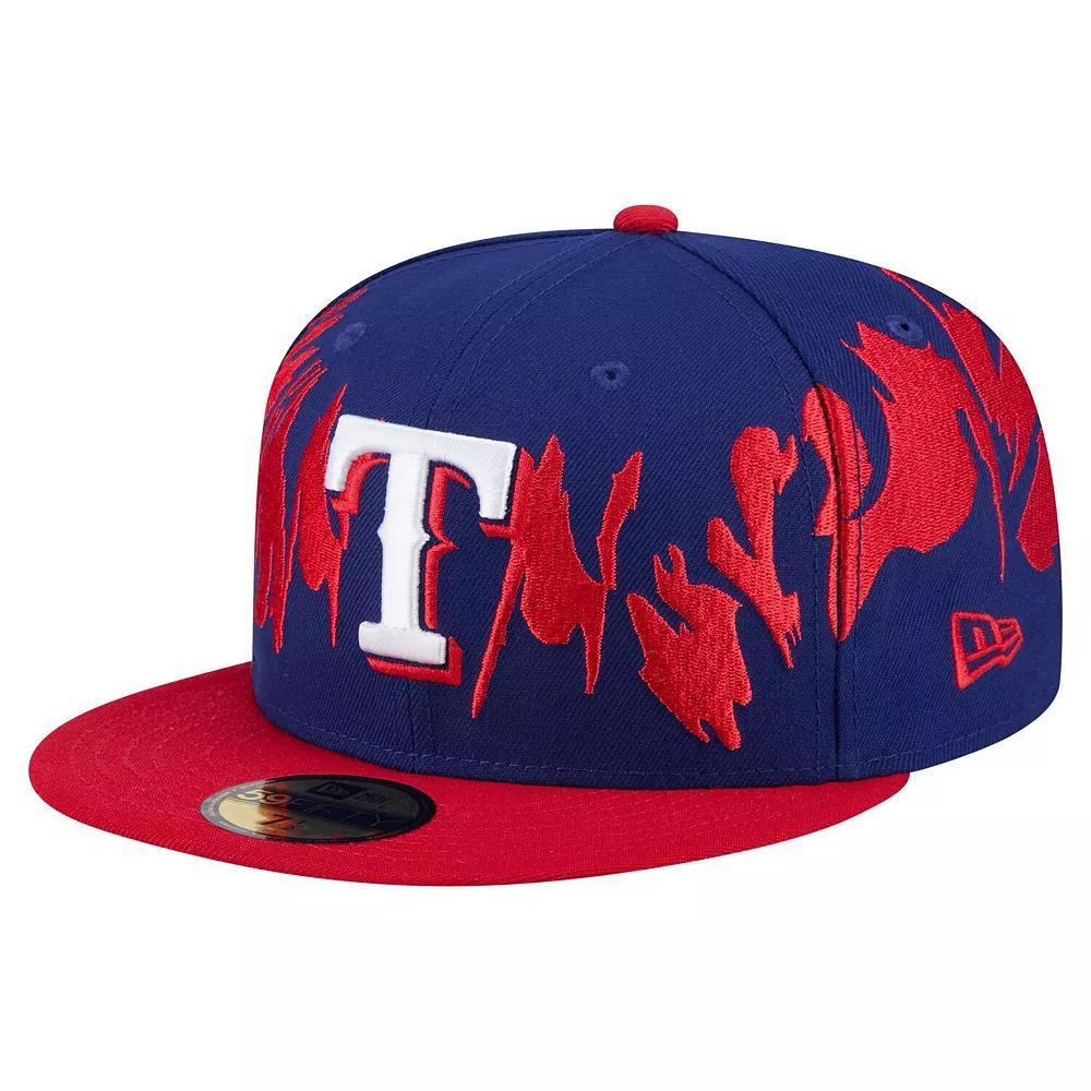Men's New Era Royal/Red Texas Rangers Retro Pattern 59FIFTY Fitted Hat, Size: 7 7/8, Blue Product Image