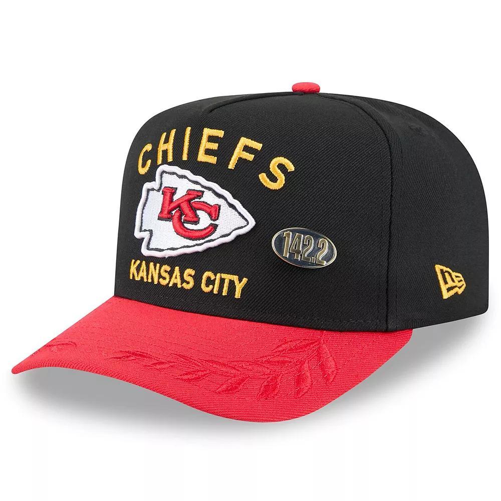 Men's New Era Black/Red Kansas City Chiefs 2025 NFL Draft On Stage A-Frame 59FIFTY Fitted Hat, Size: 7 3/4 Product Image