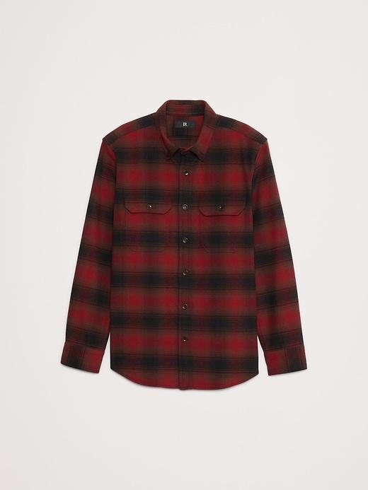 Standard-Fit Heavyweight Flannel Overshirt Product Image