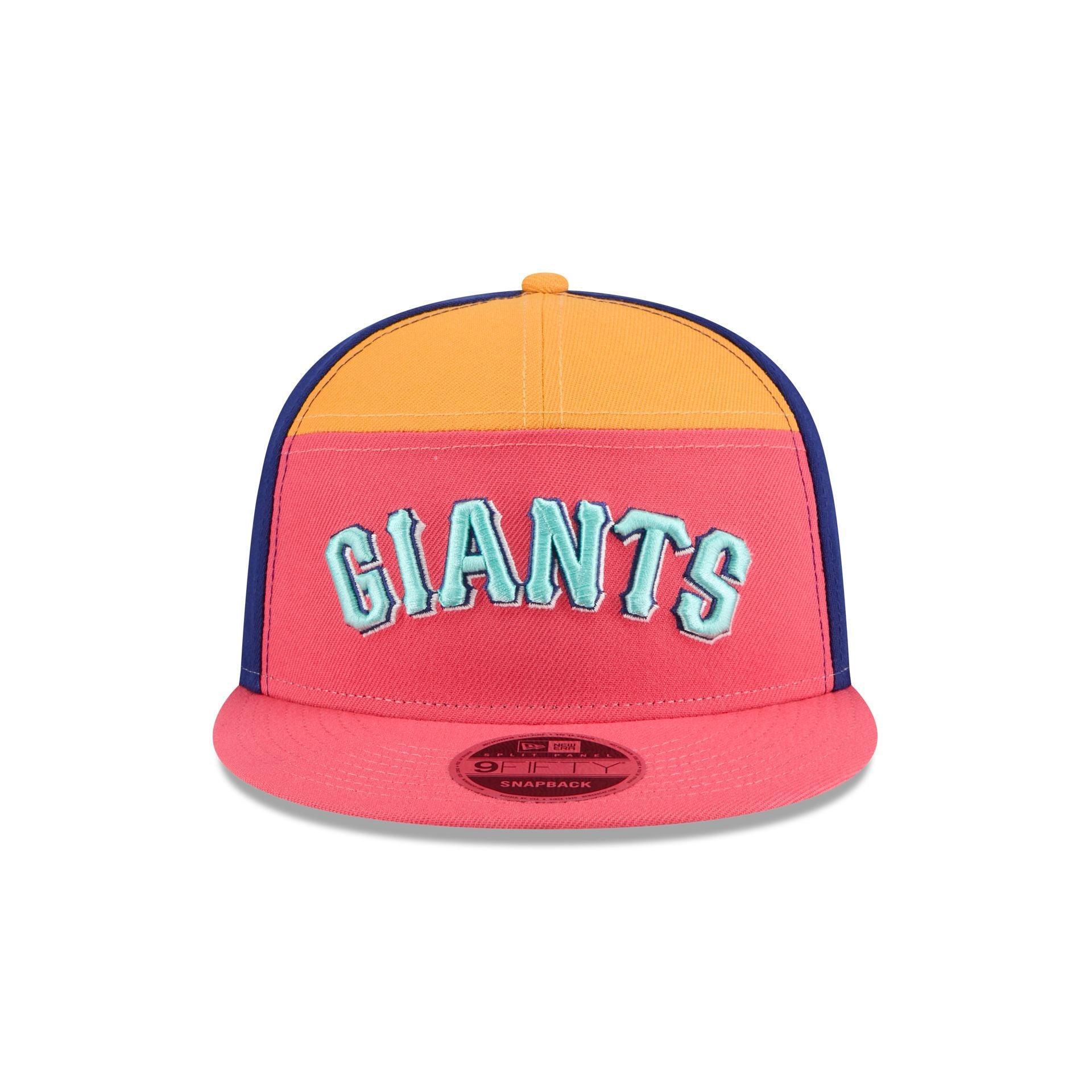 San Francisco Giants Coral 9FIFTY Split Panel Snapback Hat Male Product Image