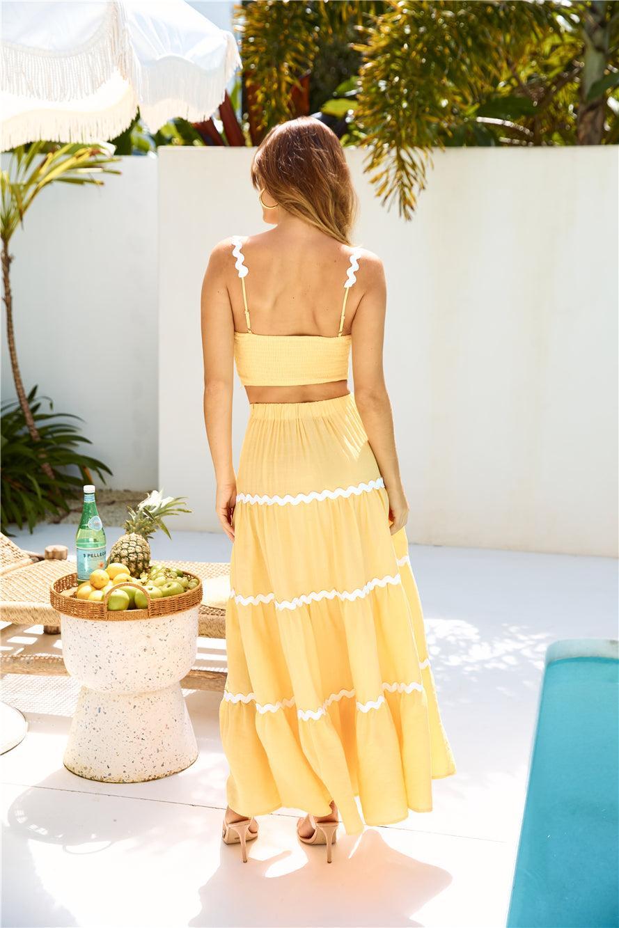 Sway One Way Maxi Skirt Orange Product Image