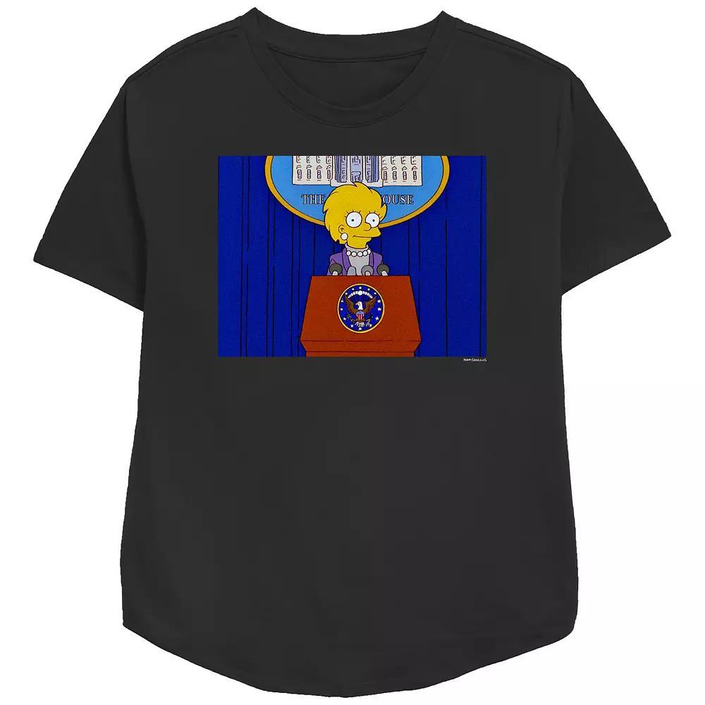 Women's The Simpsons Future President Lisa Relaxed Fit Graphic Tee, Girl's,  Product Image
