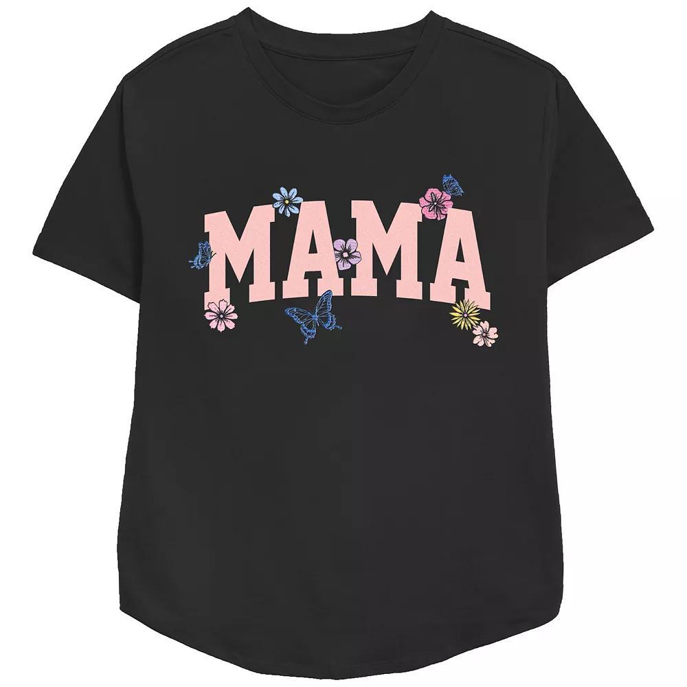 Women's Mama Flowers Relaxed Fit Graphic Tee,  Product Image