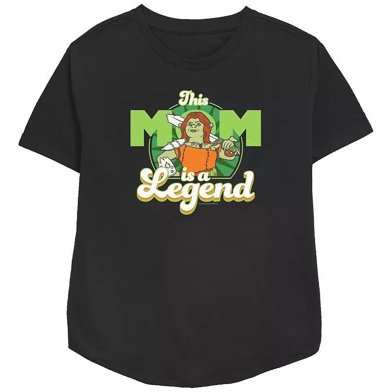 Women's Shrek This Mom Is A Rebel Relaxed Fit Graphic Tee, Size: XS, Black Product Image