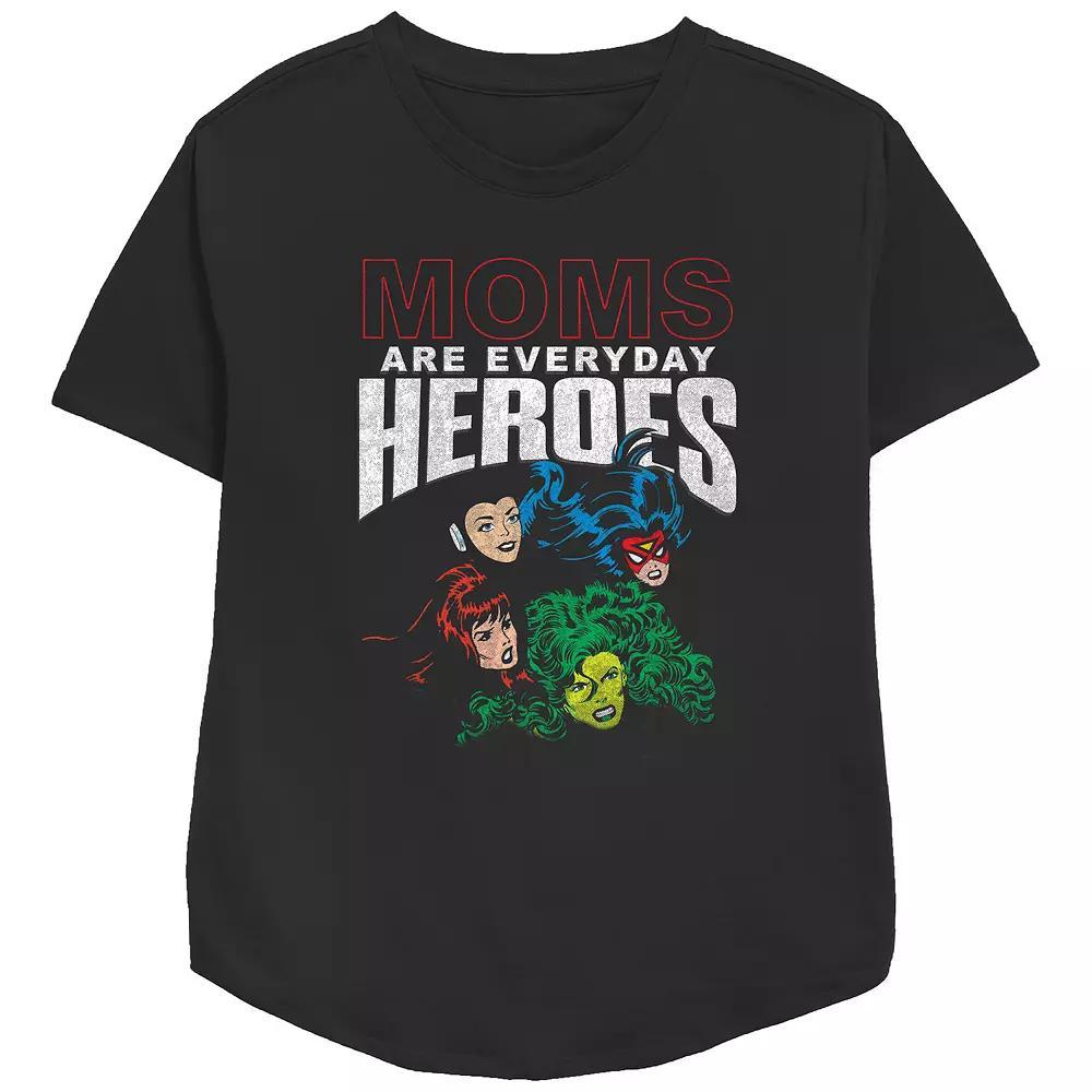 Women's Avengers Moms Are Everyday Heroes Relaxed Fit Graphic Tee,  Product Image