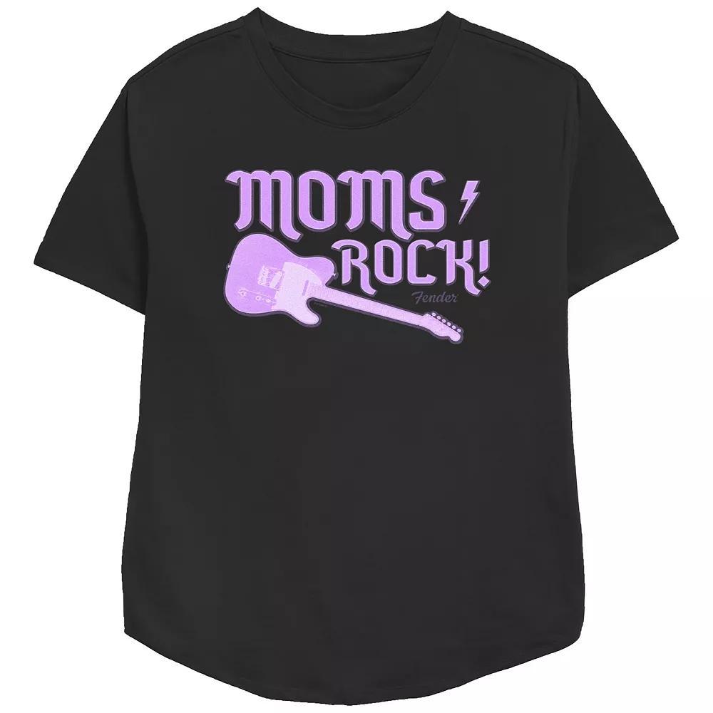 Women's Fender Moms Always Rock Relaxed Fit Graphic Tee,  Product Image