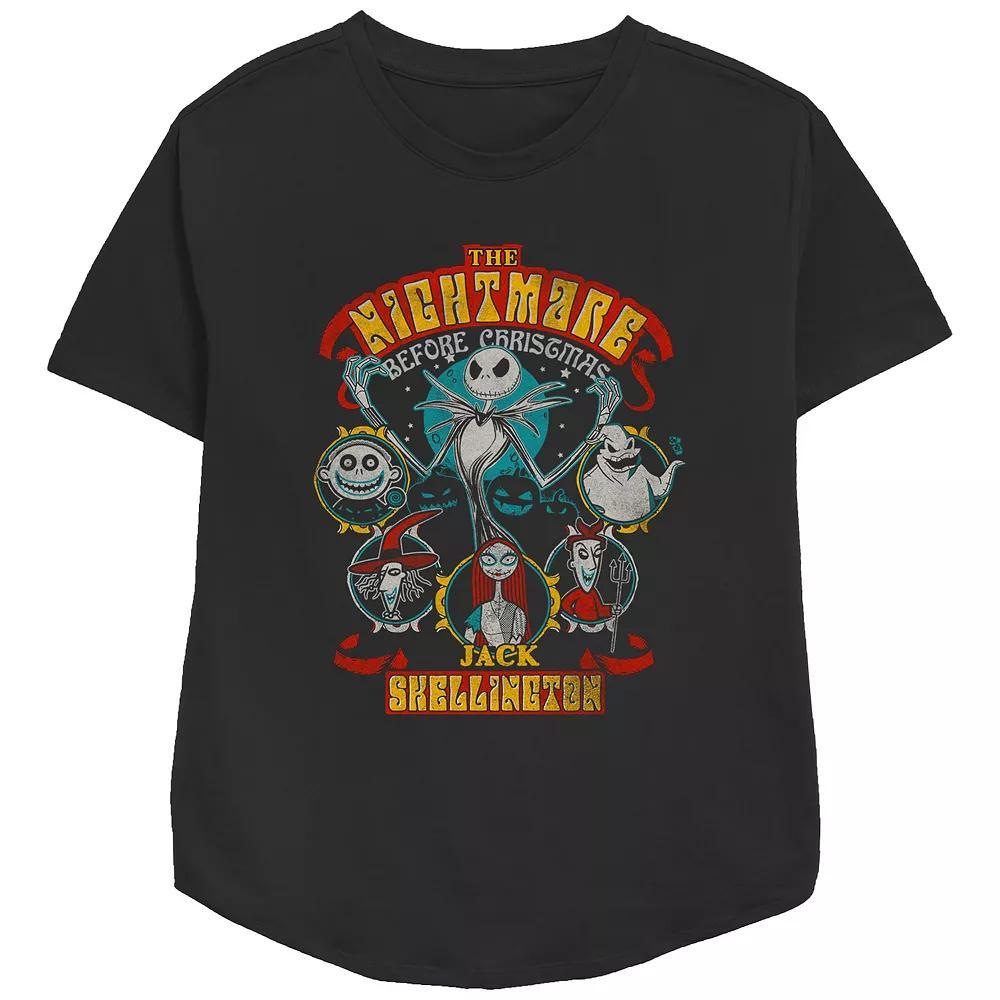 Disney's The Nightmare Before Christmas Halloween Lineup Women's Relaxed Fit Graphic Tee,  Product Image