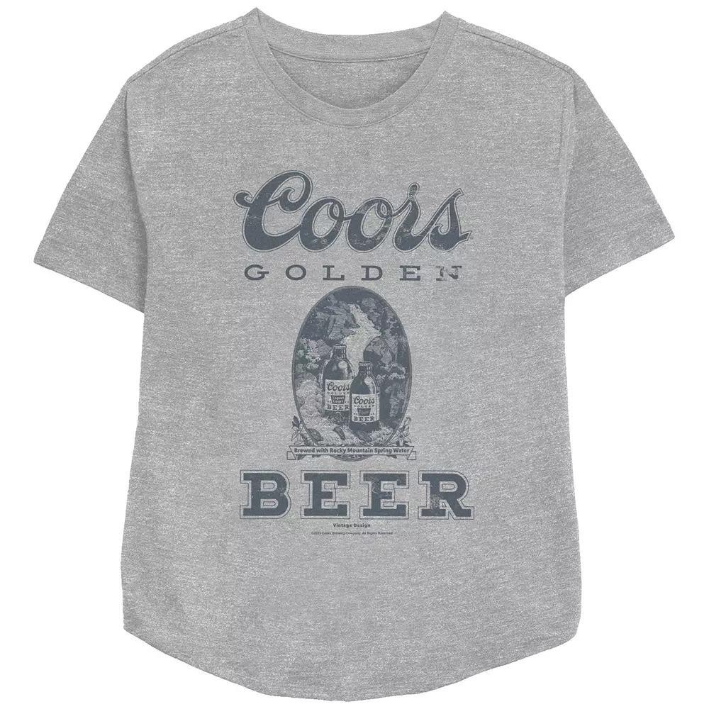 Women's Coors Golden Beer Retro Design Relaxed Fit Graphic Tee, Girl's,  Product Image