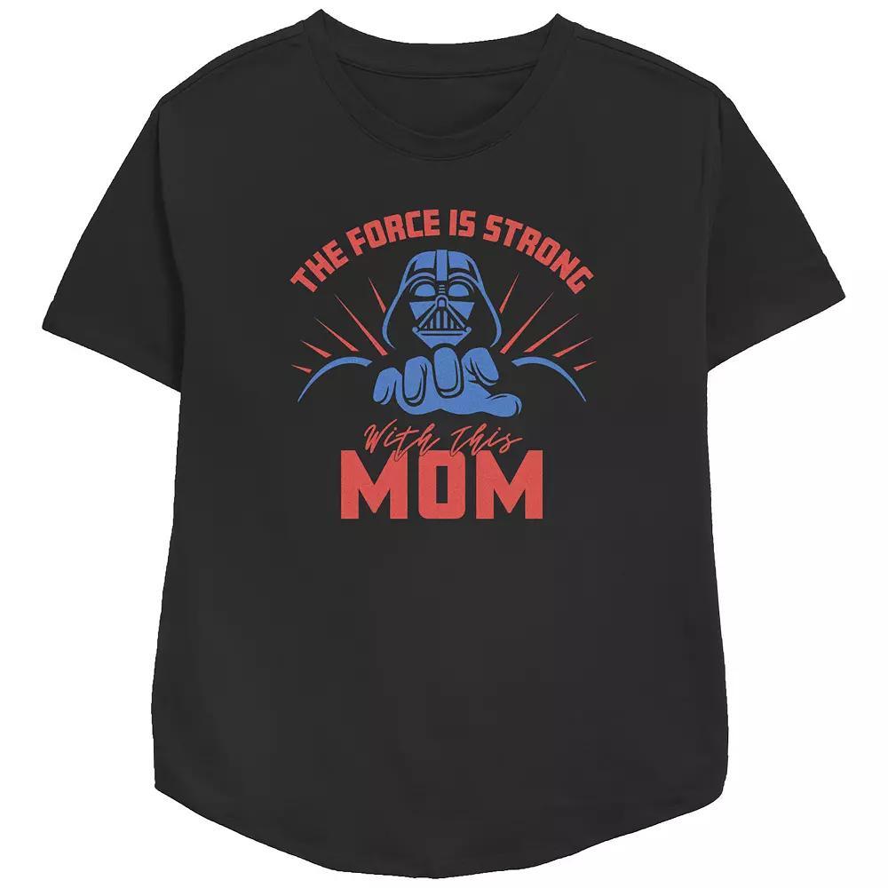 Women's Star Wars The Force Is Strong With This Mom Relaxed Fit Graphic Tee,  Product Image