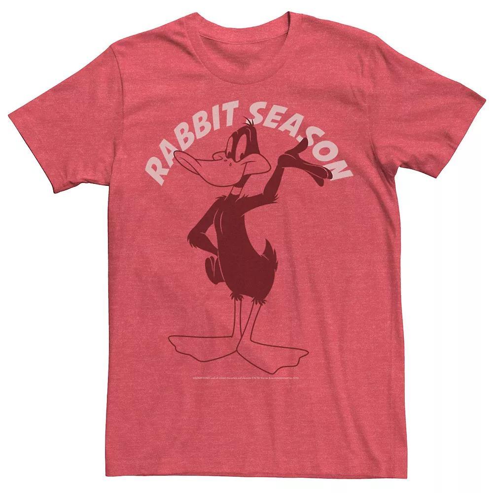 Men's Looney Tunes Daffy Duck Rabbit Season Tee, Size: XL, Red Grey Product Image