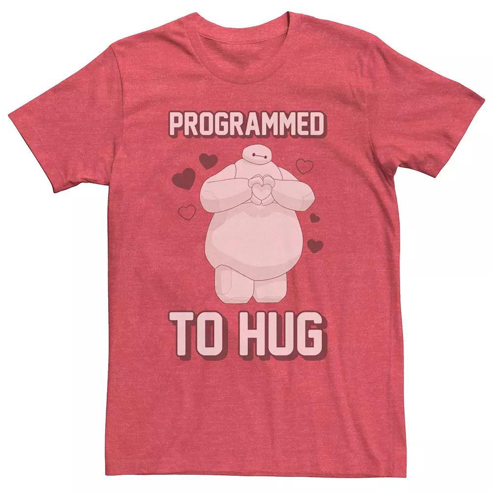 Disney's Big Hero 6 Baymax Men's Programmed To Hug Graphic Tee, Size: XL, Red Grey Product Image