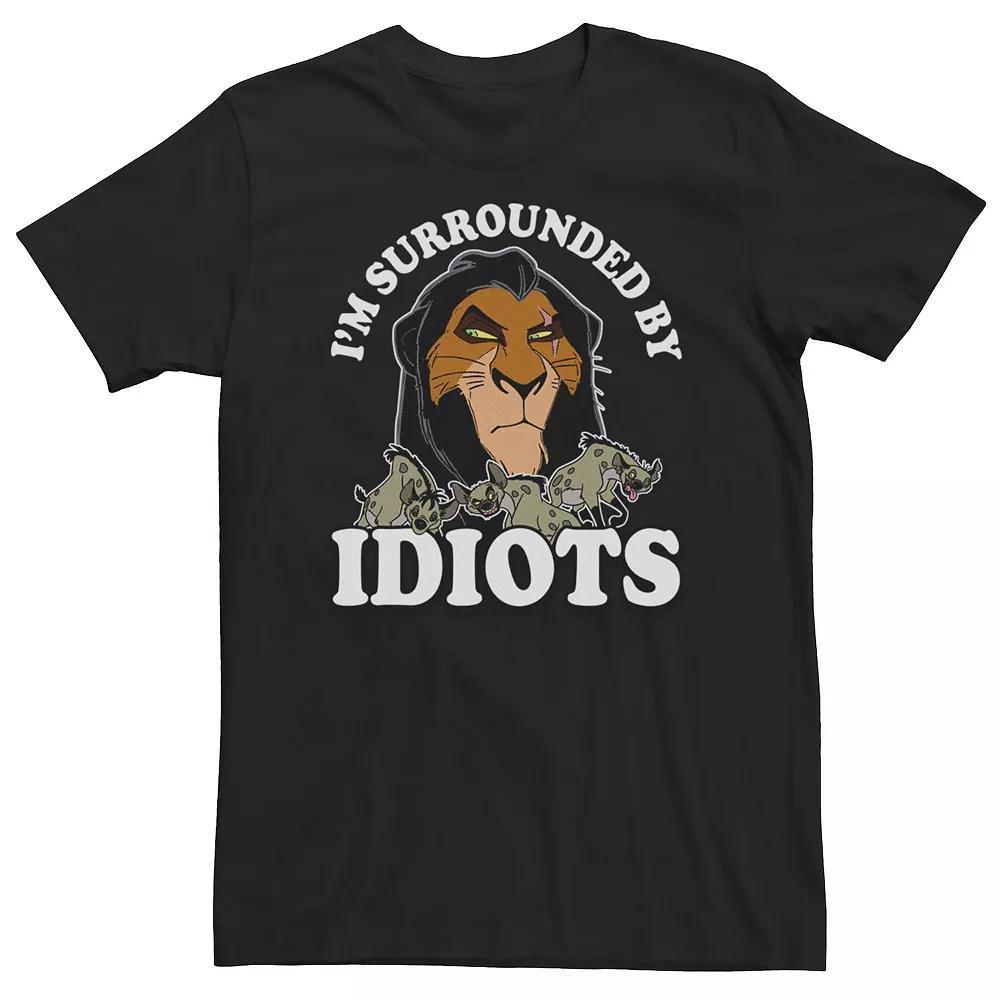 Disney's The Lion King Scar Hyenas Big & Tall Surrounded By Idiots Tee, Men's,  Product Image
