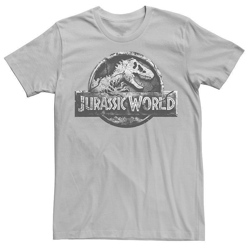 Men's Jurassic World Two Return Stone Logo Tee, Size: Small, Athletic Grey Product Image