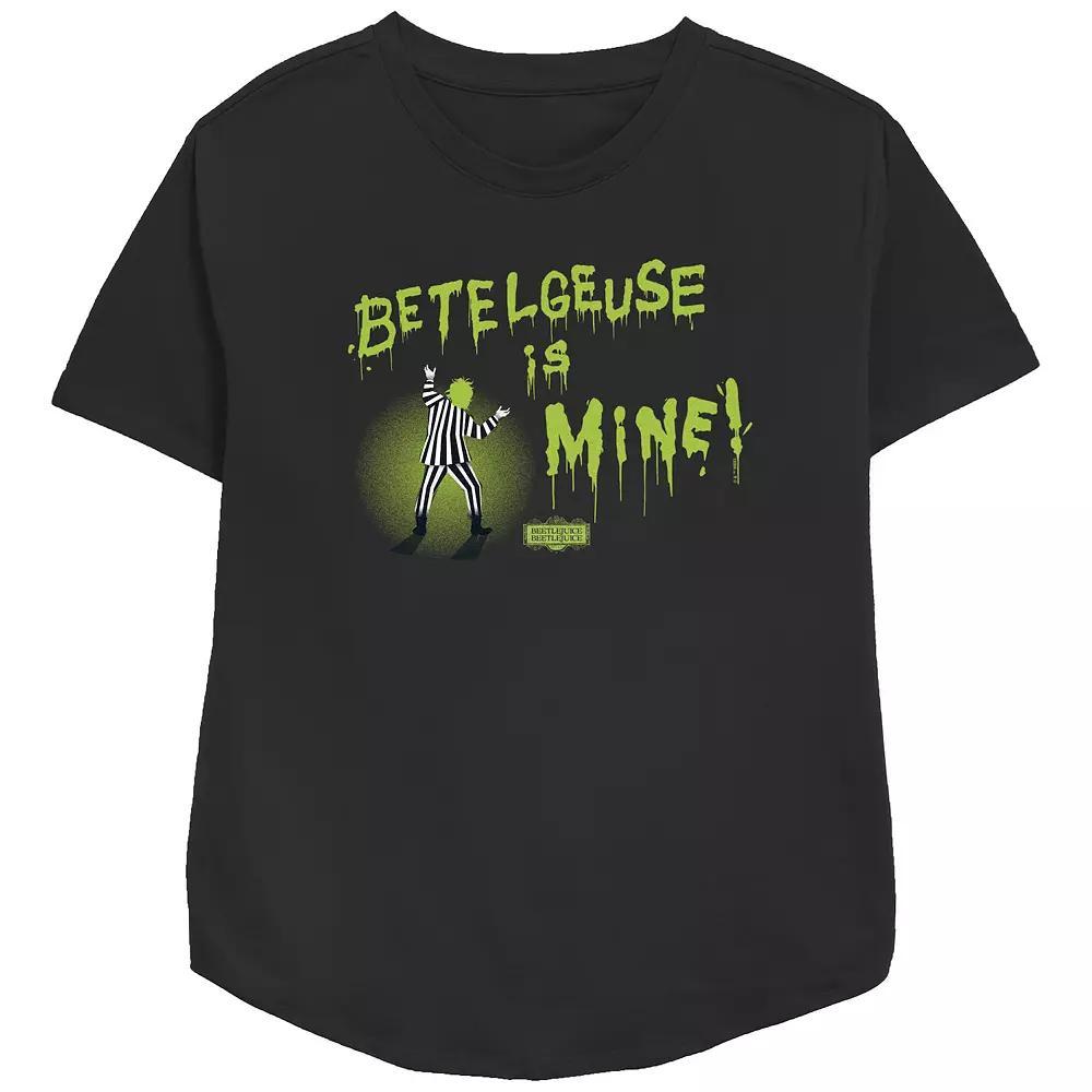 Women's Beetlejuice 2 Betelgeuse Is Mine Relaxed Fit Graphic Tee, Size: Medium, Black Product Image