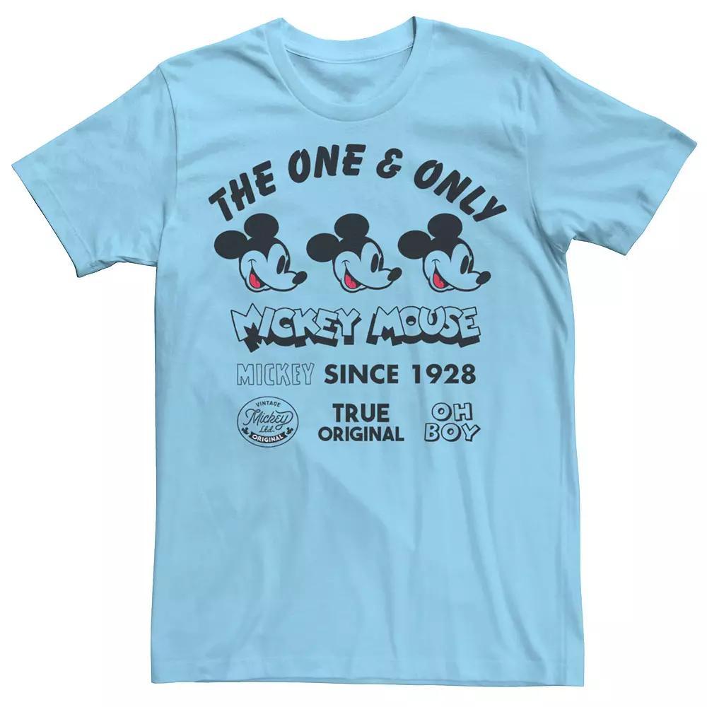 Disney's Mickey Mouse Since 1928 Men's Tee, Size: XL, Light Blue Product Image