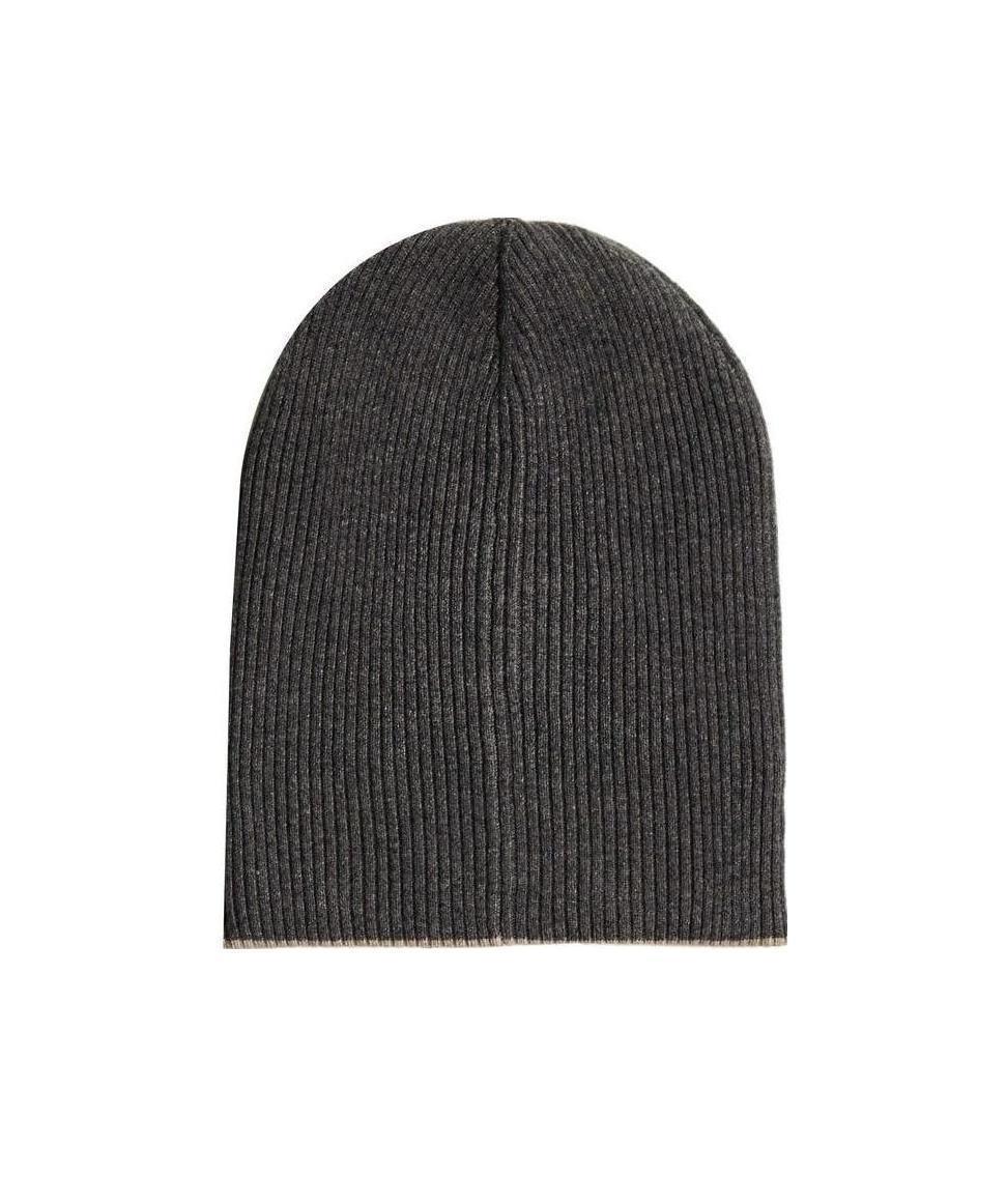 BRUNELLO CUCINELLI Ribbed-knit Beanie In Black Product Image