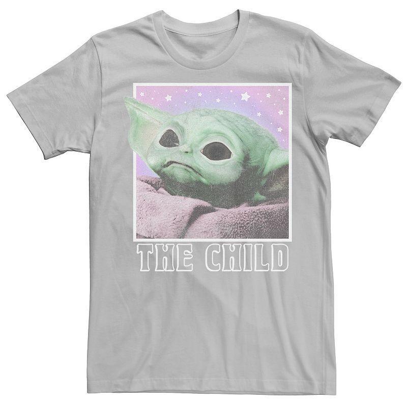 Men's Star Wars The Mandalorian Cosmic Child Galactic Tee, Size: Small, Grey Heather Product Image