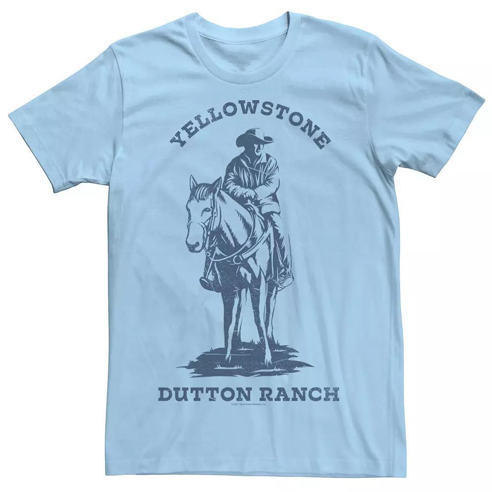 Men's Yellowstone Dutton Ranch Montana John Dutton Logo C3 Tee, Size: Medium, Light Blue Product Image