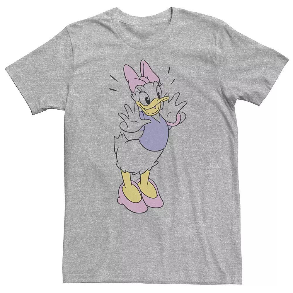 Big & Tall Disney Daisy Duck Ecstatic Pose Portrait Tee, Men's, Size: 3XL, Athletic Grey Product Image