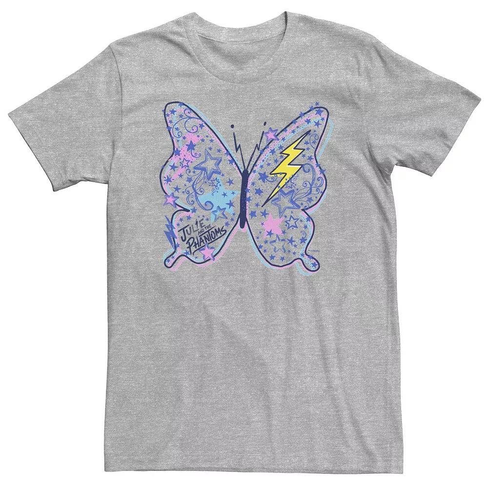 Big & Tall Julie And The Phantoms Butterfly Sketches Tee, Men's, Size: 3XL Tall, Athletic Grey Product Image