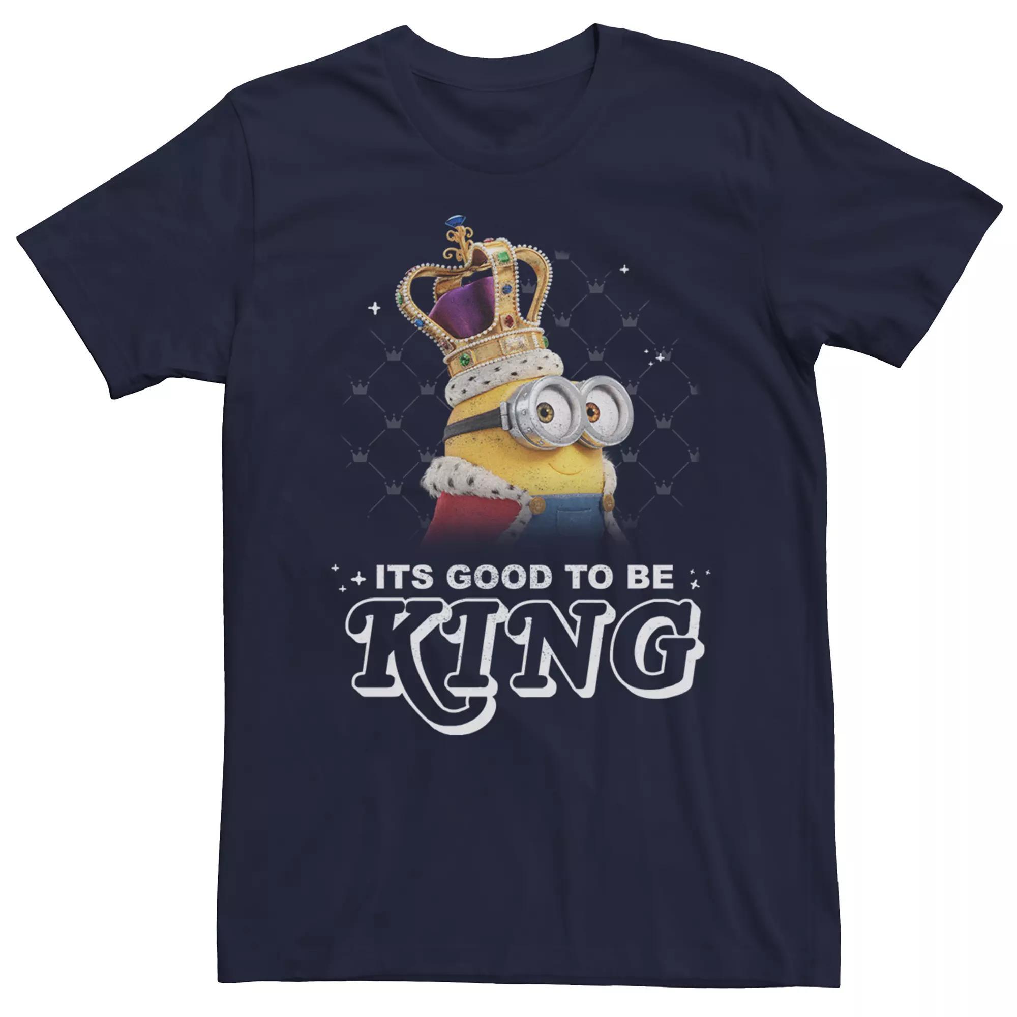 Men's Minions Good To Be King Tee, Size: XL, Blue Product Image