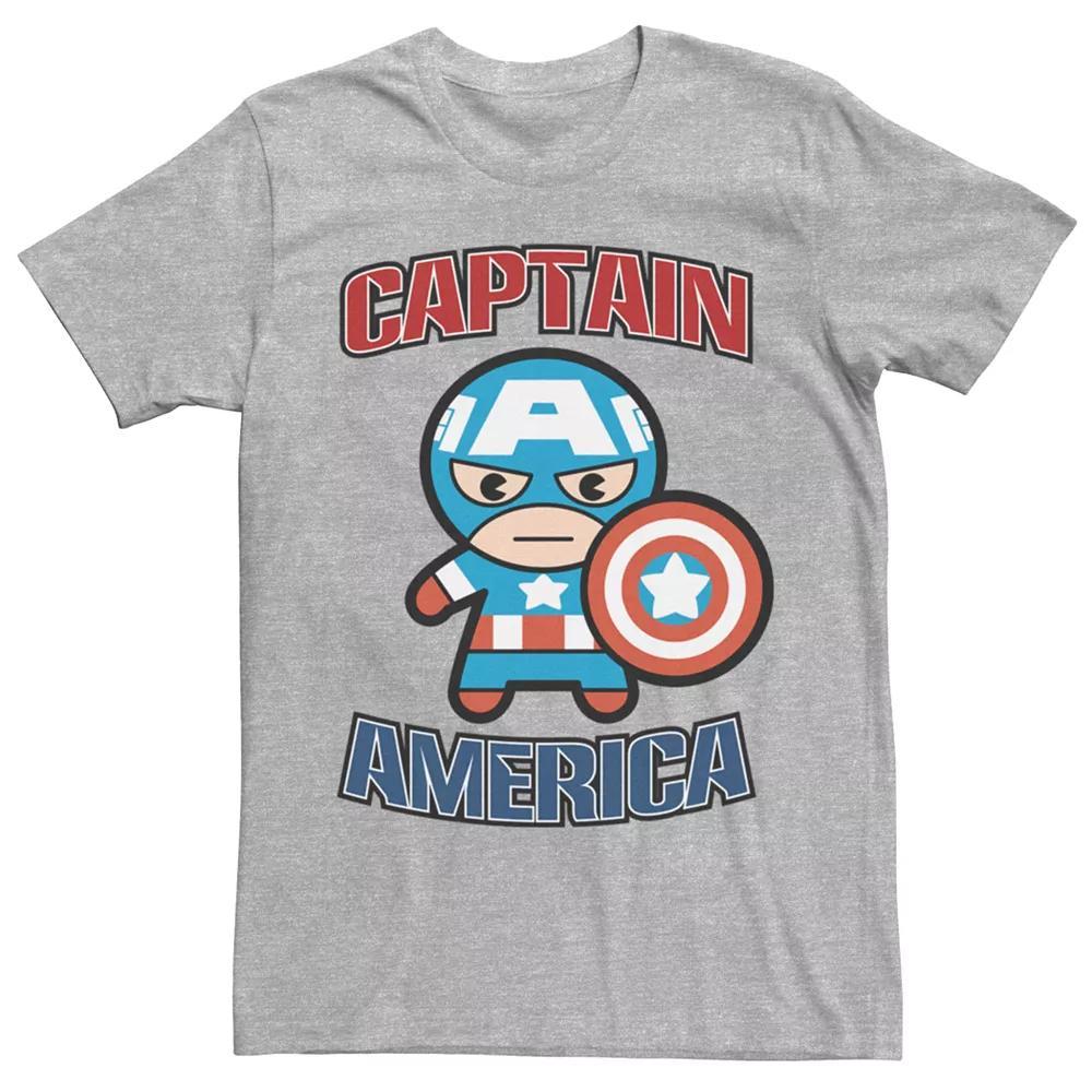 Men's Marvel Kawaii Art Collection Captain America Graphic Tee,  Product Image