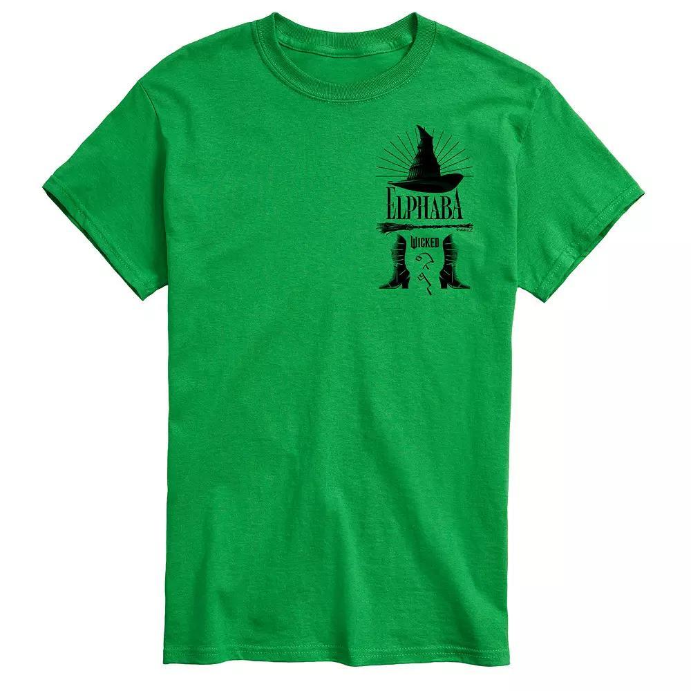 Men's Wicked Elphaba Graphic Tee, Size: Medium, Green Product Image